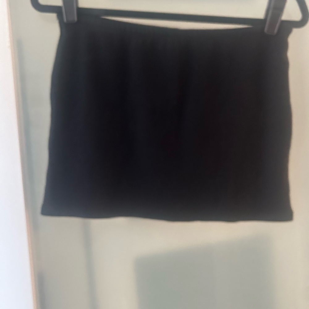 perfectwhitetee Black Top Tallis ribbed tank top